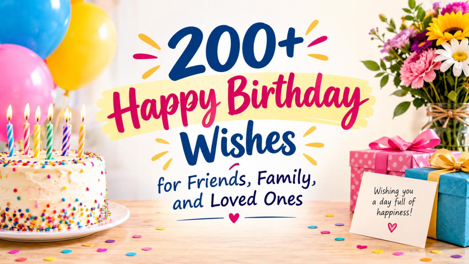 200+ Happy Birthday Wishes for Friends, Family,