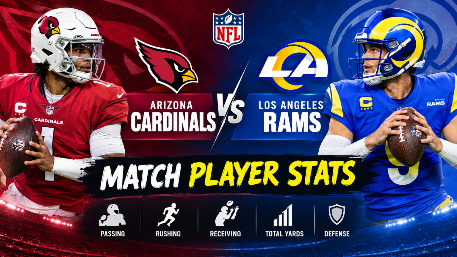 Arizona Cardinals vs Los Angeles Rams Match Player