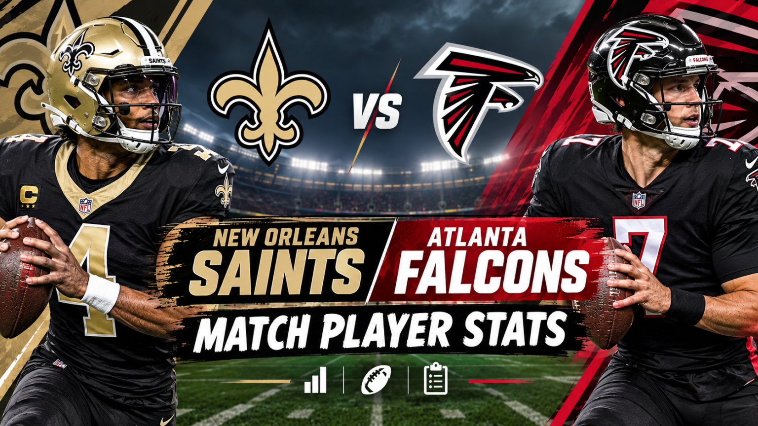 New Orleans Saints vs Atlanta Falcons Match Player Stats