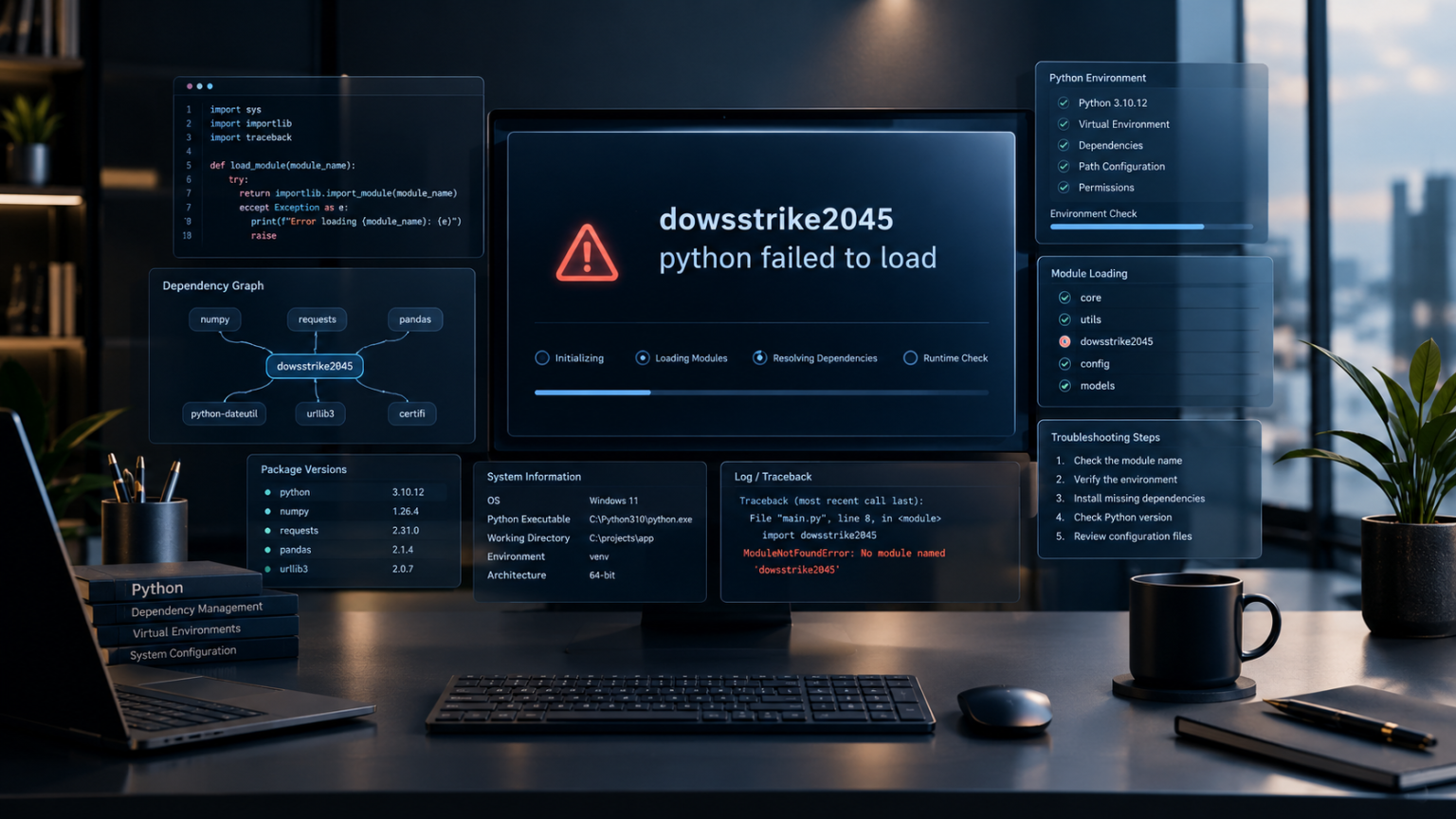 dowsstrike2045 python failed to load