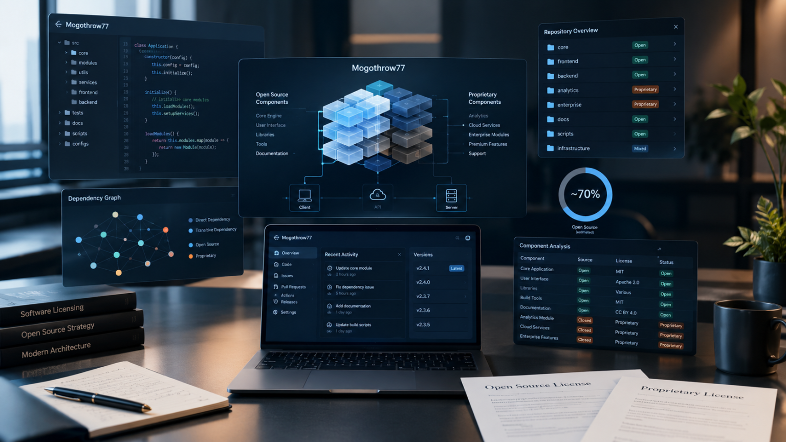 how much mogothrow77 software is open source