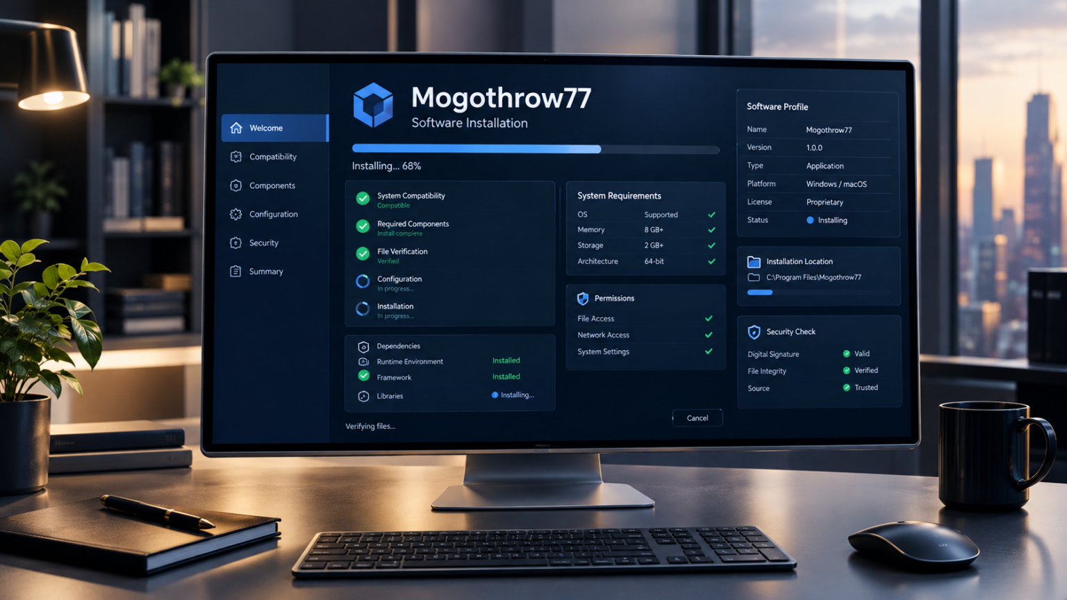 how is mogothrow77 software installation