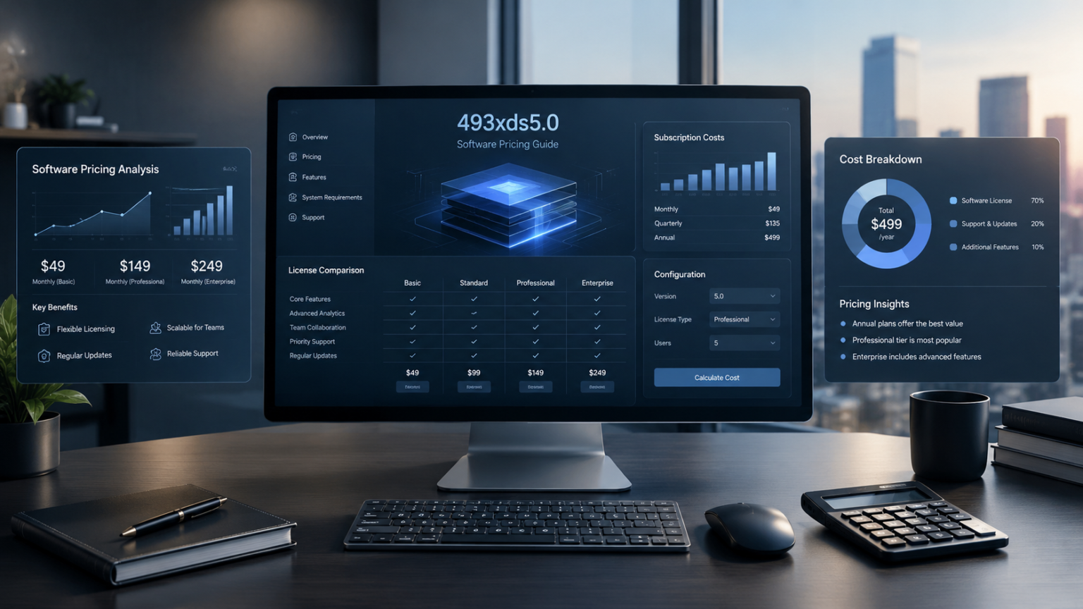 how much does the 493xds5.0 software cost