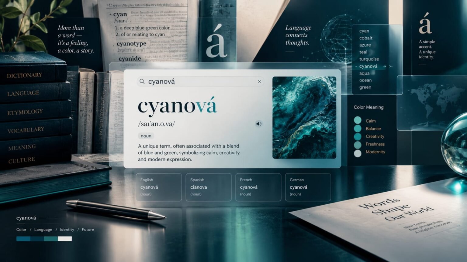 cyanová